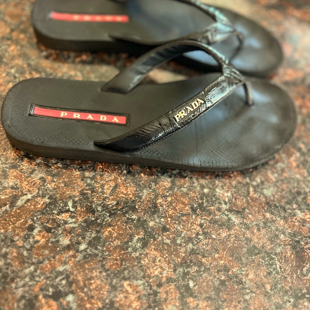 Authentic Prada flip flops